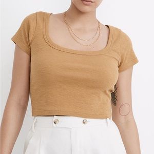 Madewell Westville Crop Tee in Sahara Sand, NF473, NWOT